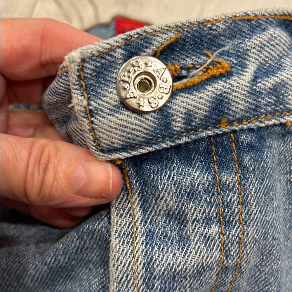 Allen B. By Allen Schwartz Blue Jeans SZ 12 Butterfly & Floral Embroidery - Picture 10 of 15